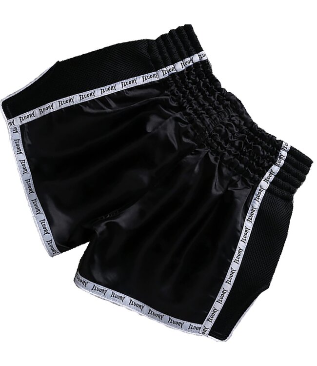 Fluory Muay Thai Short Kickboks Broek Zwart MTSF05