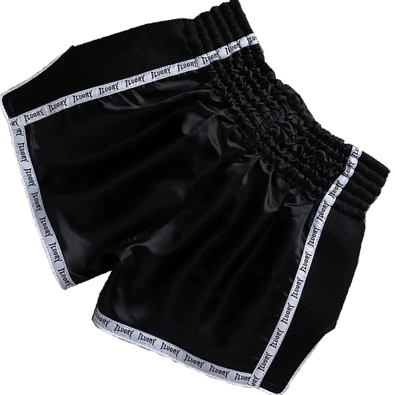 Fluory Fluory Muay Thai Short Kickboks Broek Zwart MTSF05