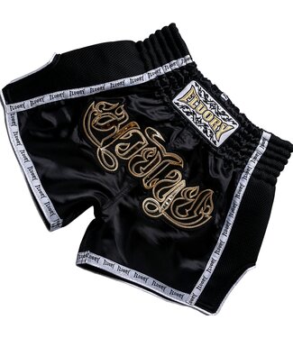 Fluory Fluory Muay Thai Short Kickboks Broek Zwart MTSF05