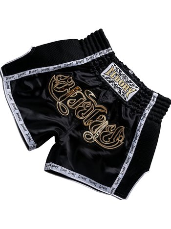 Fluory Fluory Muay Thai Shorts Kickboxen Höse Schwarz MTSF05