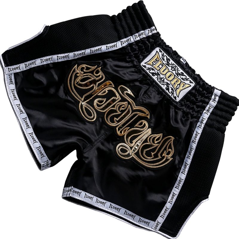 Fluory Fluory Muay Thai Short Kickboks Broek Zwart MTSF05