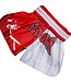 Fluory Fluory Muay Thai Shorts Kickboxen Höse Samurai Rot Weiß MTSF24