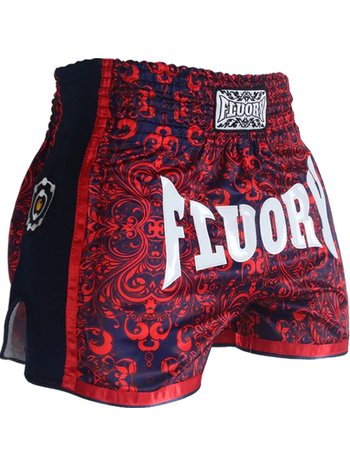 Fluory Fluory Kickbox Muay Thai Shorts Rot Blau MTSF29