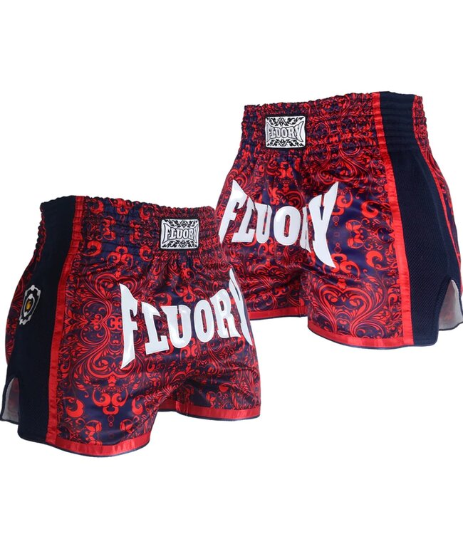 Fluory Kickbox Muay Thai Shorts Rot Blau MTSF29