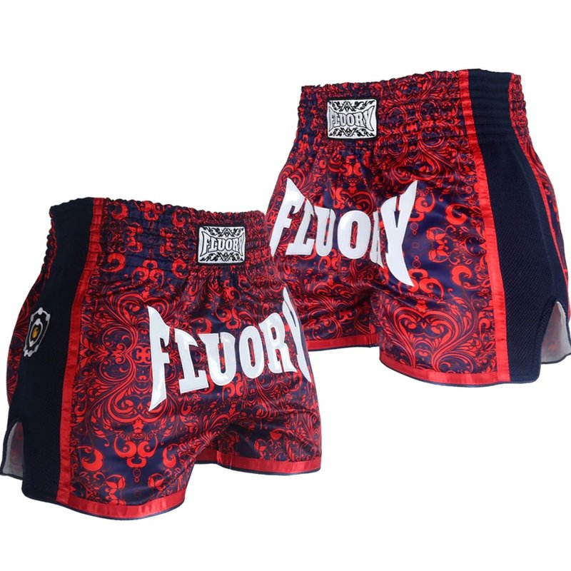 Fluory Fluory Kickbox Muay Thai Shorts Rot Blau MTSF29