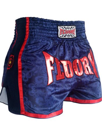 Fluory Fluory Kickbox Muay Thai Shorts Blau Rot MTSF29