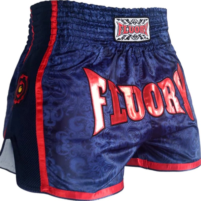 Fluory Fluory Kickbox Muay Thai Shorts Blau Rot MTSF29