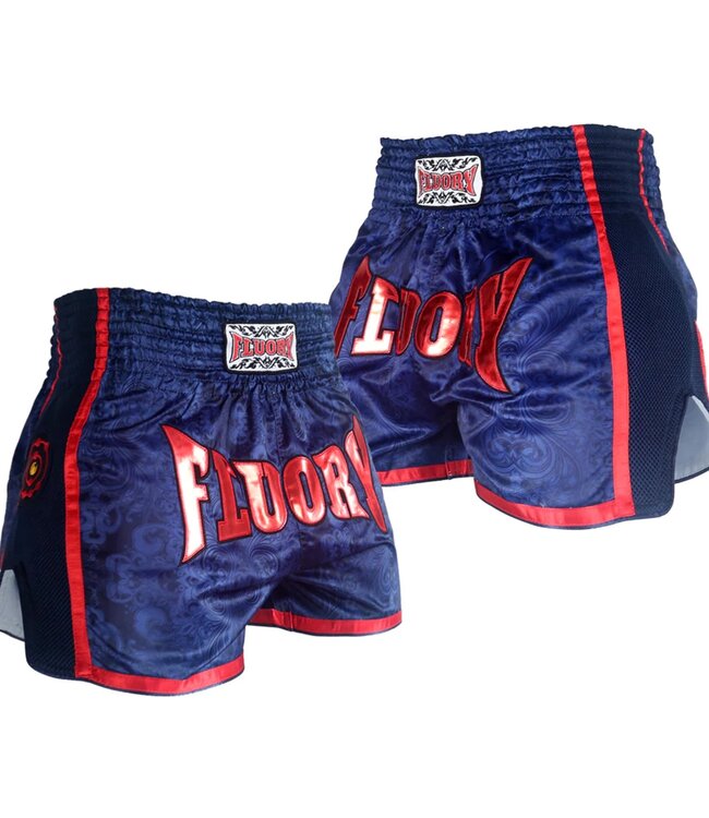Fluory Kickboxing Muay Thai Short Short Blue Red MTSF29
