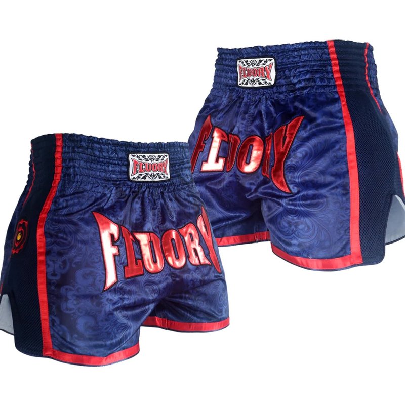 Fluory Fluory Kickbox Muay Thai Shorts Blau Rot MTSF29