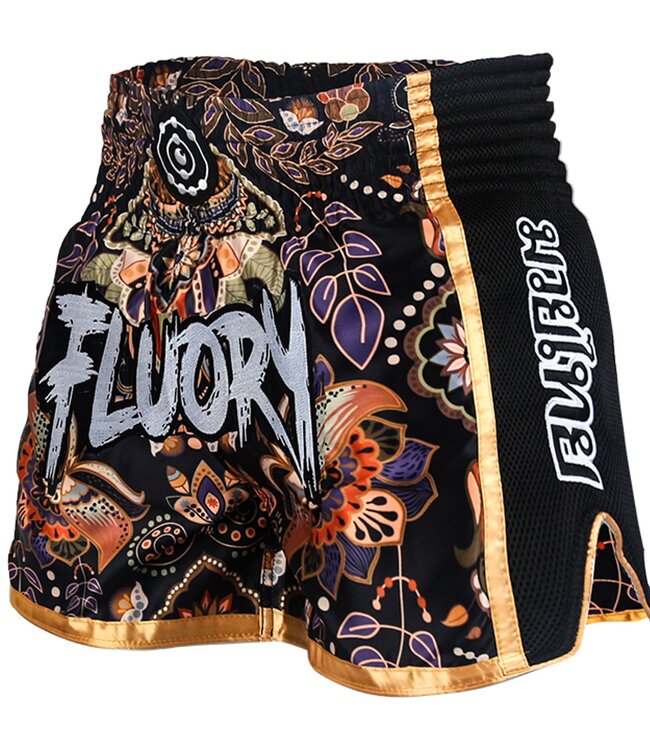 Fluory Muay Thai Short Kickboks Broek Flowers MTSF59