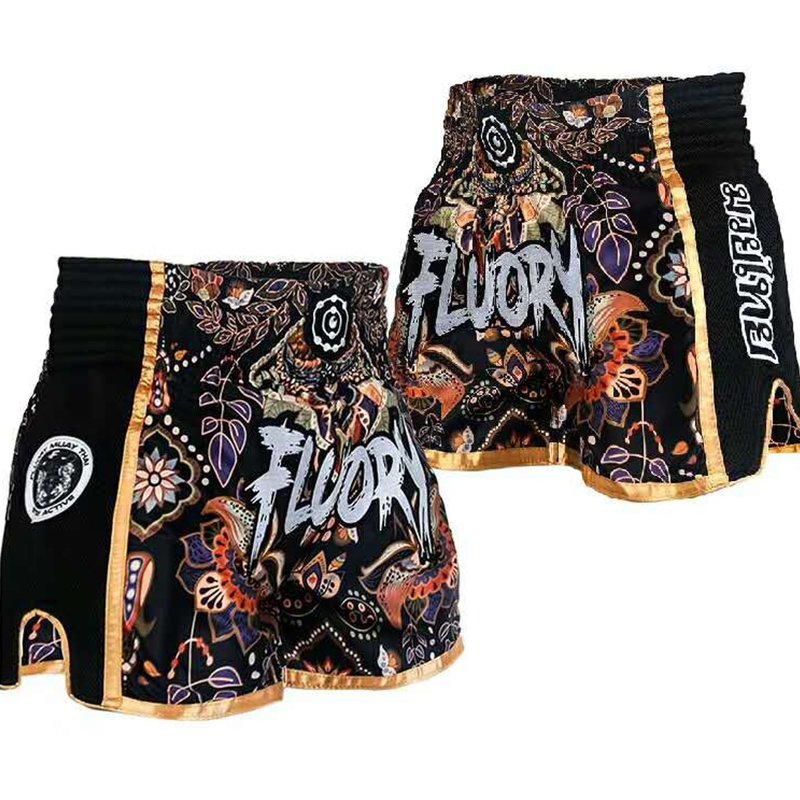 Fluory Fluory Kickboxing Muay Thai Short Short Flowers MTSF33