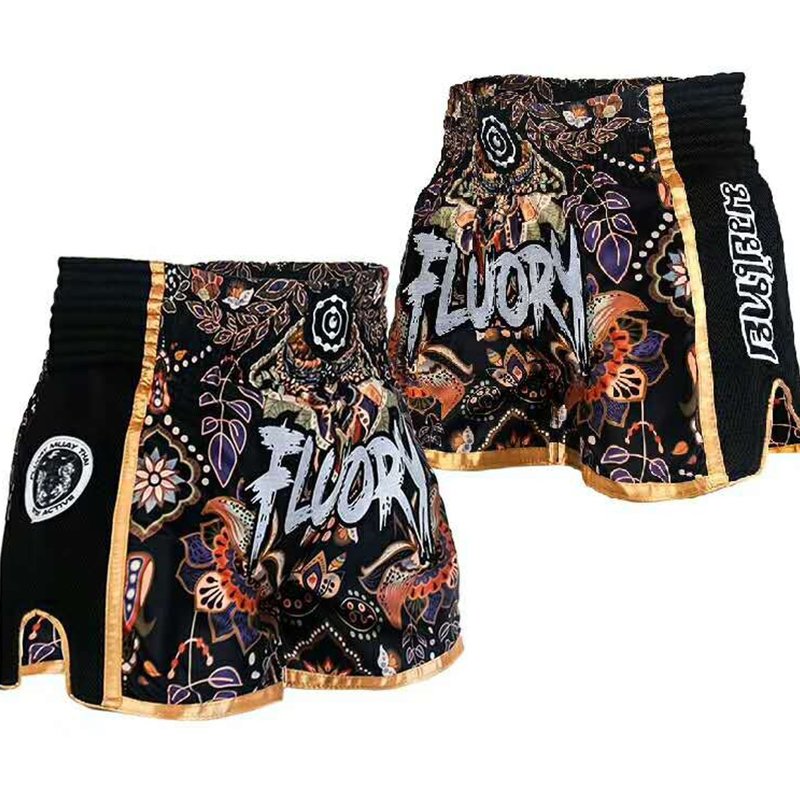 Fluory Muay Thai Short Kickboks Broek Flowers MTSF59