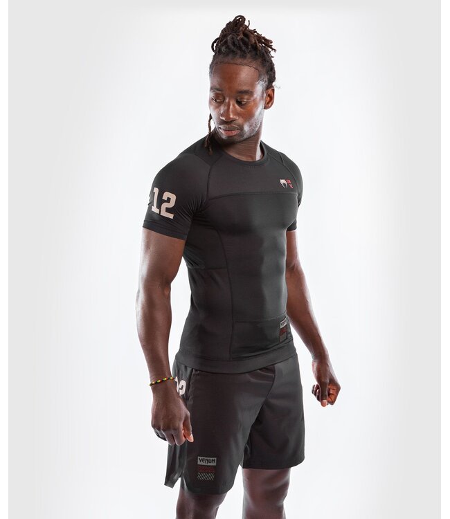 Venum Loma 08-12 Rash Guard Kompressions-T-Shirt K/A Schwarz