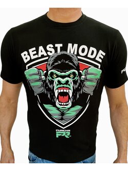 PunchR™  PunchR™ Beast Mode T-Shirt Schwarz Weiß Grün