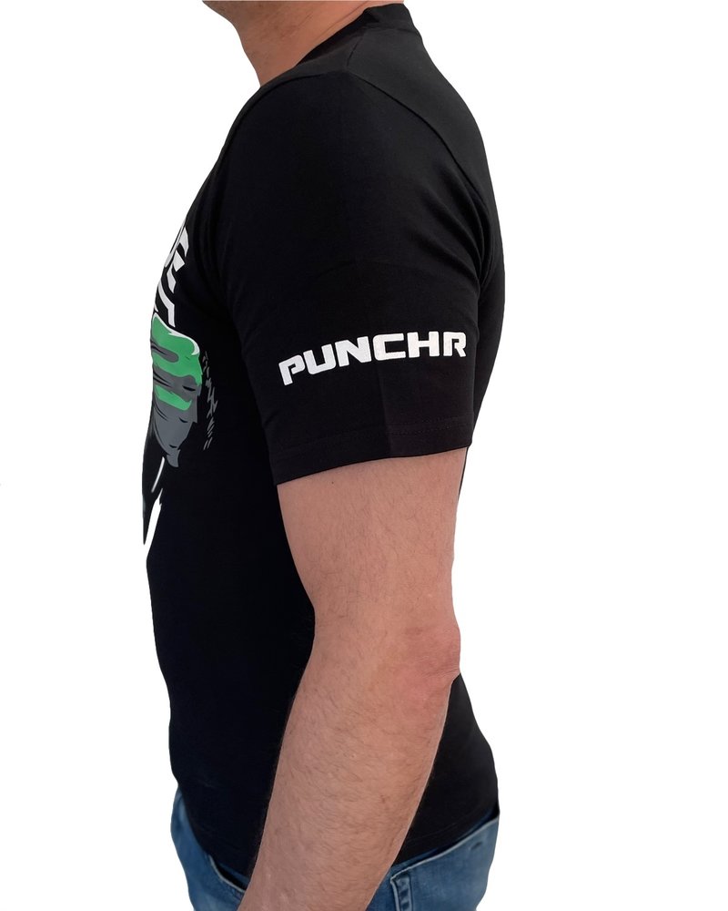 PunchR™  Beast Mode T-shirt Zwart Wit Groen