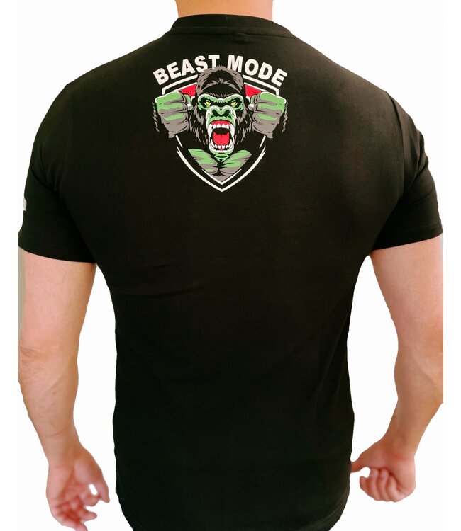 PunchR™  PunchR™ Beast Mode T-shirt Zwart Wit Groen