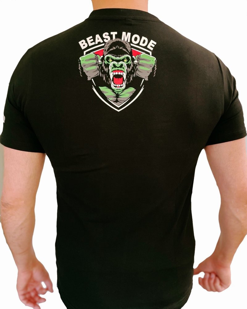 PunchR™  PunchR™ Beast Mode T-shirt Zwart Wit Groen