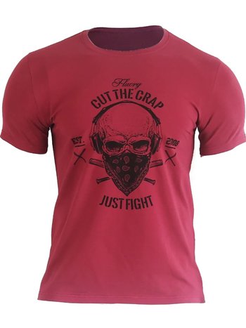 Fluory Fluory Cut the Crap Just Fight T-shirt Burgundy