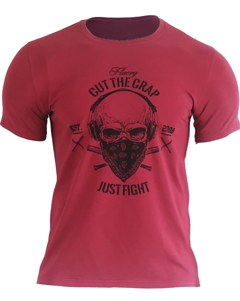 Fluory Fluory Cut the Crap Just Fight T-shirt Bordeaux Rood