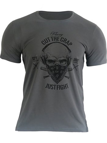 Fluory Fluory Cut the Crap Just Fight T-shirt Grey