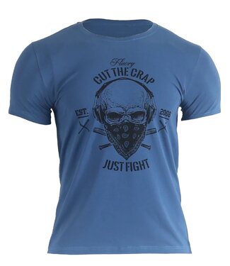 Fluory Fluory Cut the Crap Just Fight T-shirt Blauw