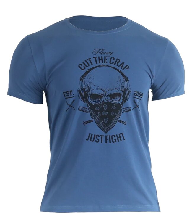 Fluory Fluory Cut the Crap Just Fight T-shirt Blue