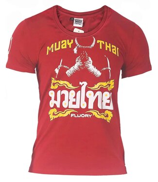 Fluory Fluory Mongkon Muay Thai Fighter T-Shirt Rood