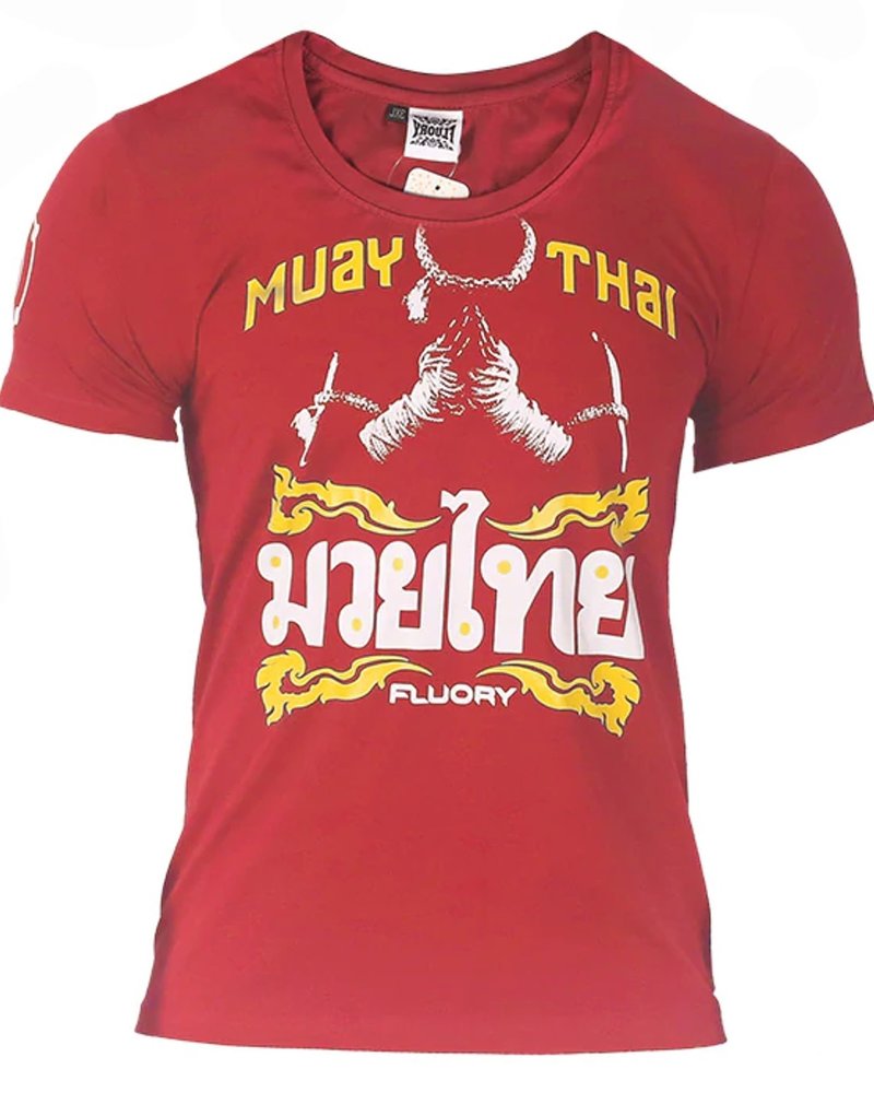 Fluory Fluory Mongkon Muay Thai Fighter T-Shirt Rood