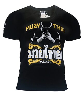 Fluory Fluory Mongkon Muay Thai Fighter T-Shirt Zwart