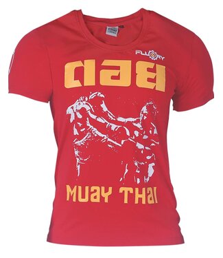 Fluory Fluory Fight Game Muay Thai Kickboxen T-Shirt Rot
