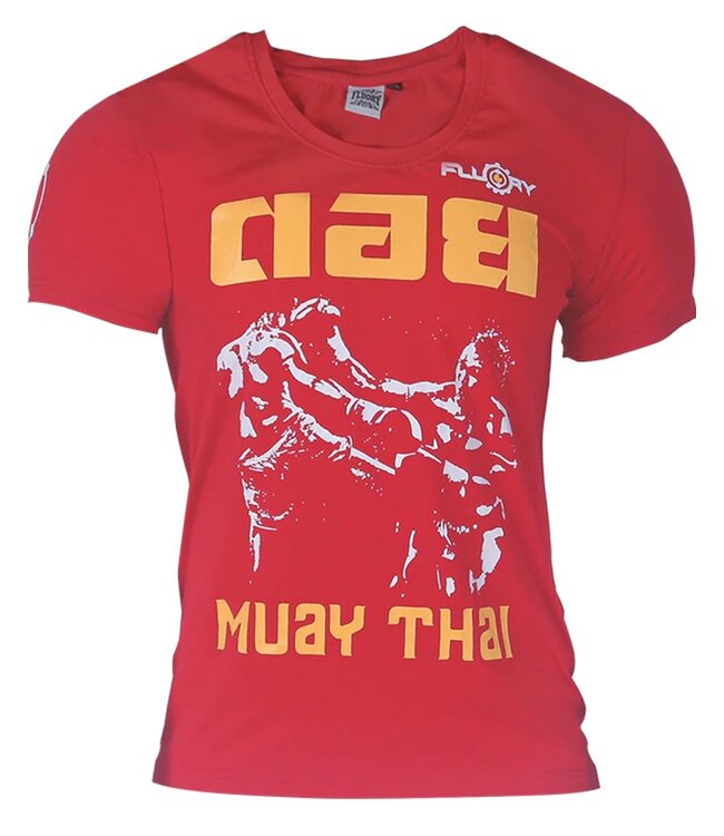 Fluory Fluory Fight Game Muay Thai Kickboxen T-Shirt Rot