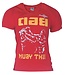 Fluory Fight Game Muay Thai Kickboxing T-Shirt Rood