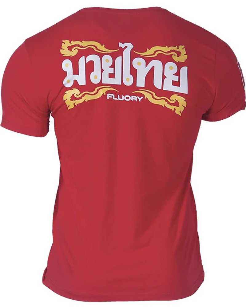 Fluory Fluory Fight Game Muay Thai Kickboxing T-Shirt Red