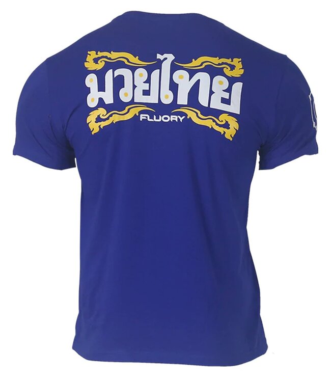 Fluory Fluory Fight Game Muay Thai Kickboxen T-Shirt Blau