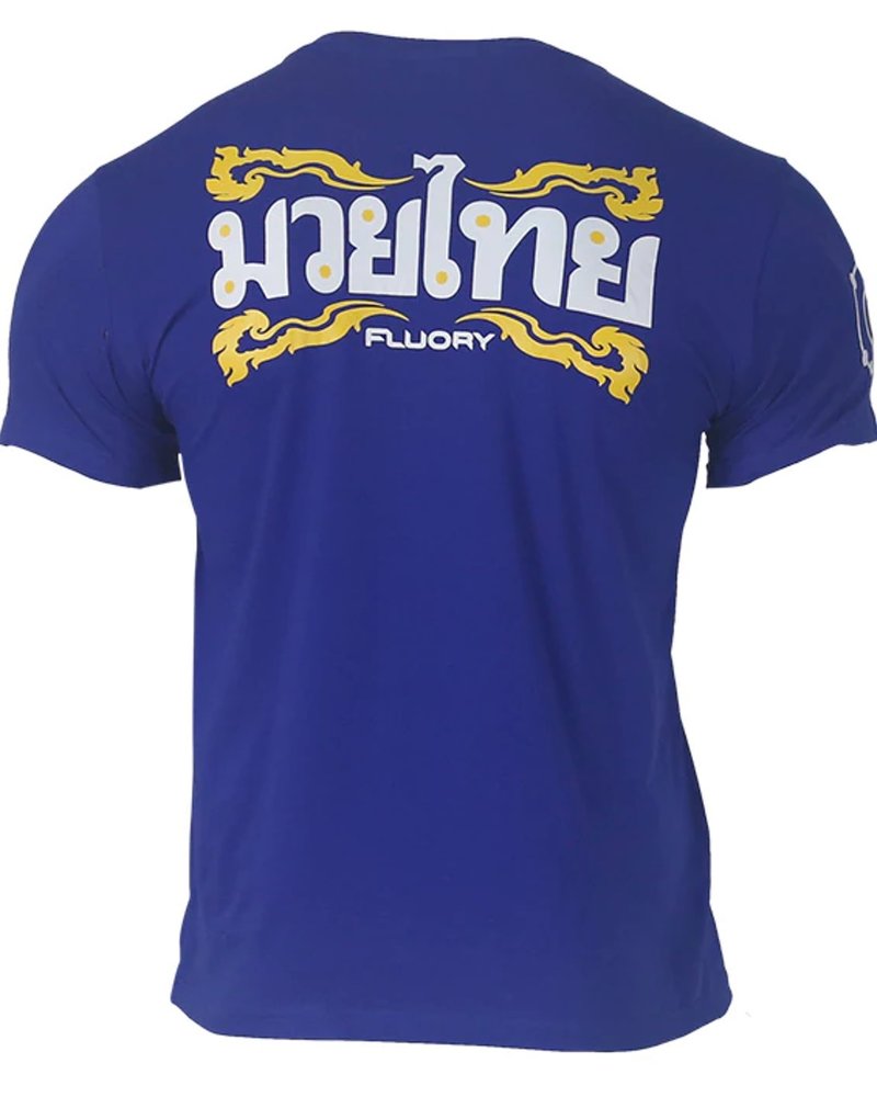 Fluory Fluory Fight Game Muay Thai Kickboks T-Shirt Blauw