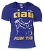 Fluory Fight Game Muay Thai Kickboxing T-Shirt Blue