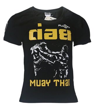 Fluory Fluory Fight Game Muay Thai Kickboks T-Shirt Zwart