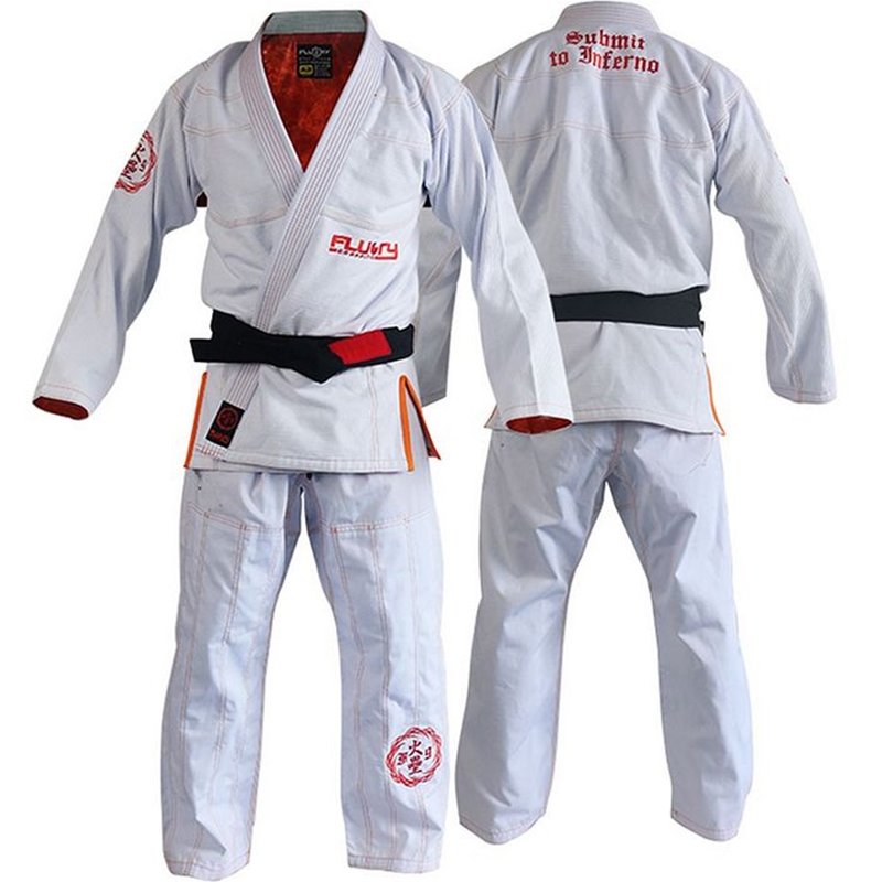 Fluory Fluory BJJ GI Kimono BJJF17 Pearl Wave Weiß