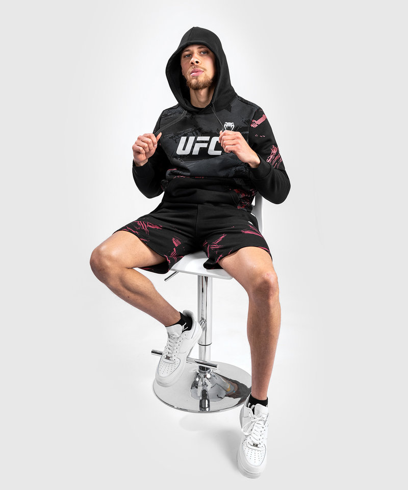 UFC Venum Authentic Fight Week 2.0 Hoodie Black Red - FIGHTWEAR