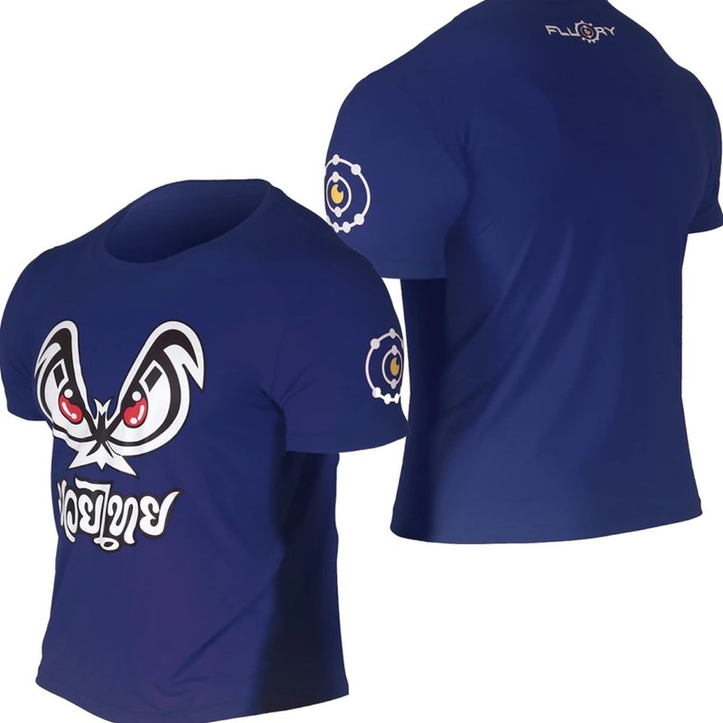 Fluory Fluory Bad Eyes Muay Thai Kickboks T-Shirt Blauw