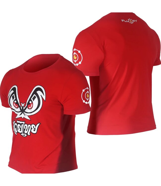 Fluory Fluory Bad Eyes Muay Thai Kickboxing T-Shirt Red