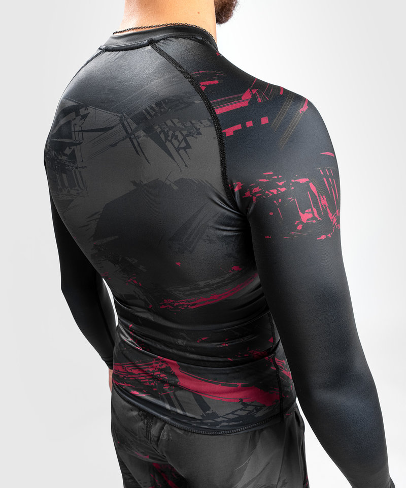 UFC UFC Venum Authentic Fight Week 2.0 Performance L/S Rashguard Schwarz Rot