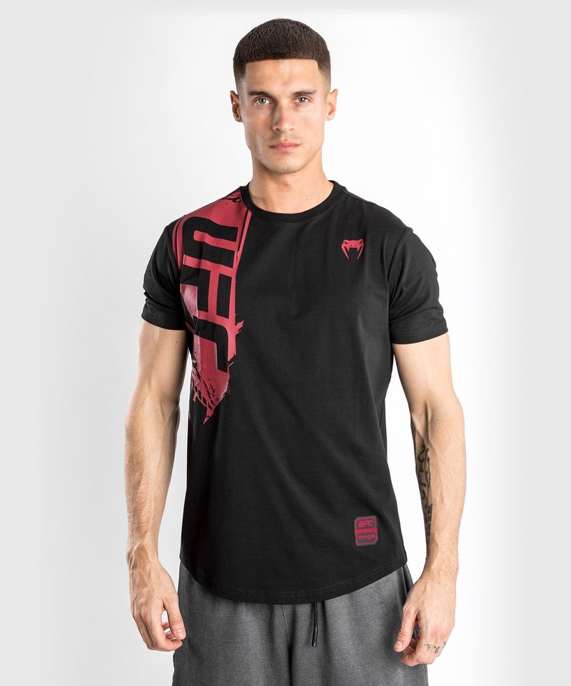 UFC UFC Venum Authentic Fight Week 2.0 T-Shirt Schwarz Rot