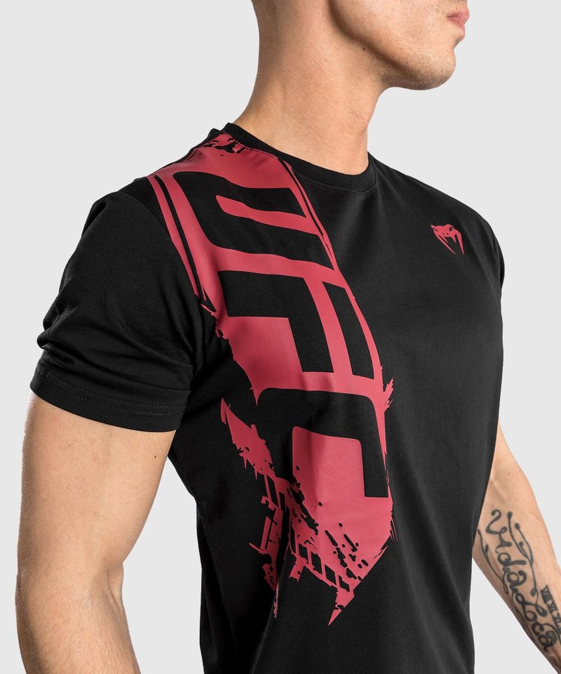 UFC UFC Venum Authentic Fight Week 2.0 T-Shirt Schwarz Rot