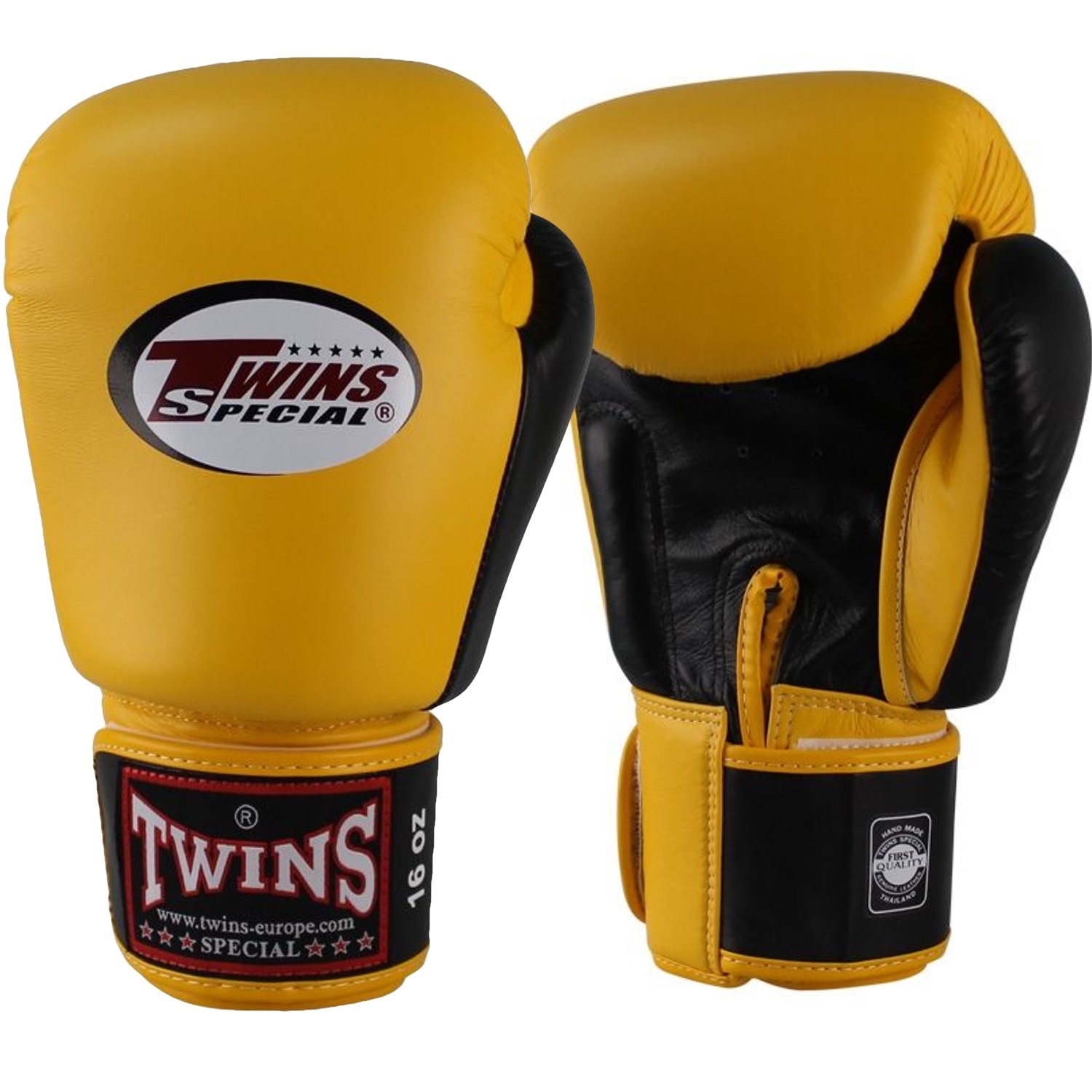 Twins (Kick) Boxhandschuhe BGVL 3 Gelb Schwarz - FIGHTWEAR SHOP DEUTSCHLAND