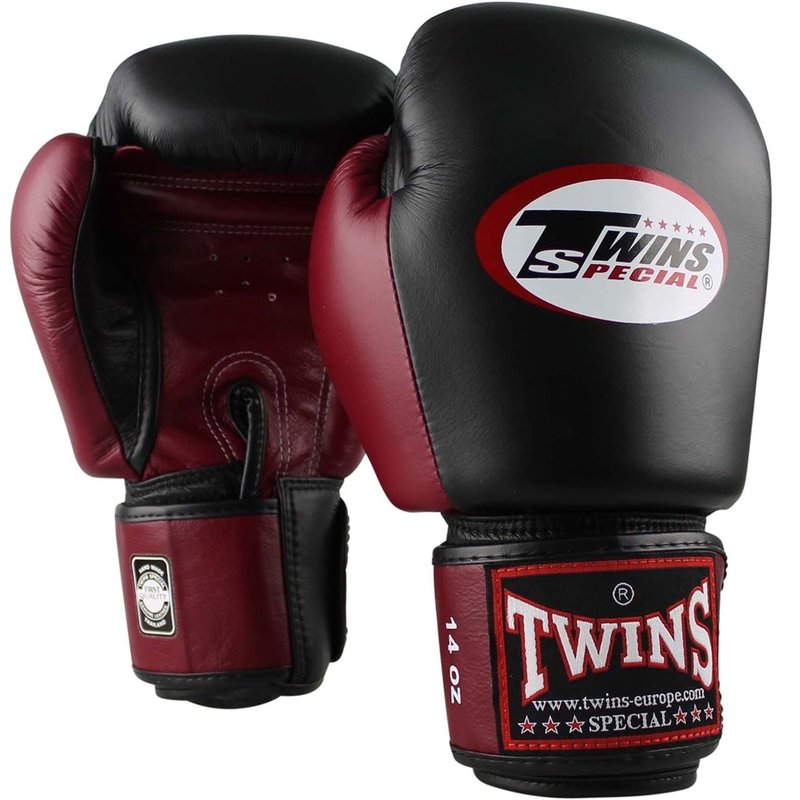 Twins Special Twins (Kick)Bokshandschoenen BGVL 3 Zwart Wijnrood