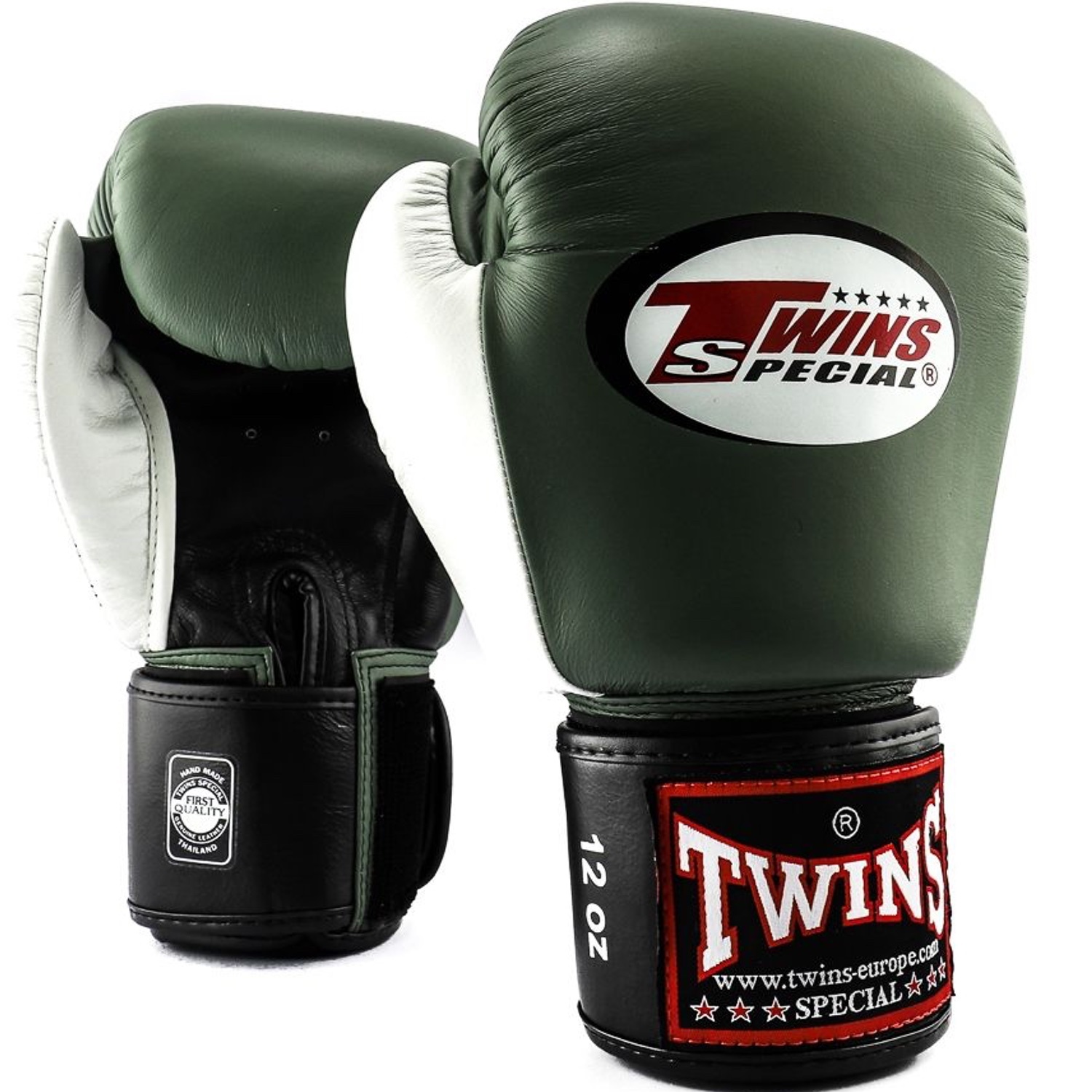 Twins Boxing Gloves BGVL 3 Olive Green Black White FIGHTWEAR SHOP EUROPE