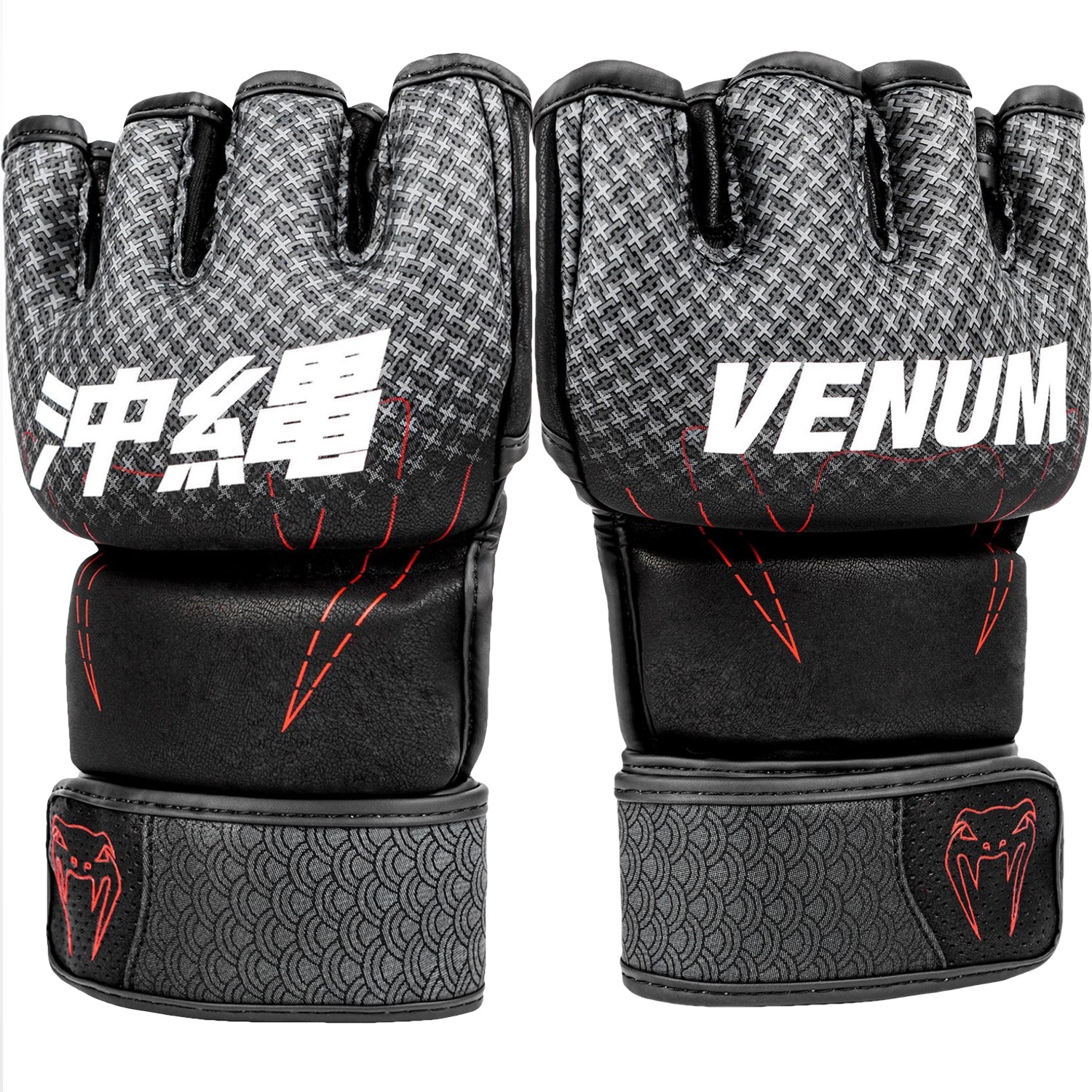 Venum OKINAWA 3.0 MMA Handschoenen Zwart Rood - FIGHTWEAR SHOP