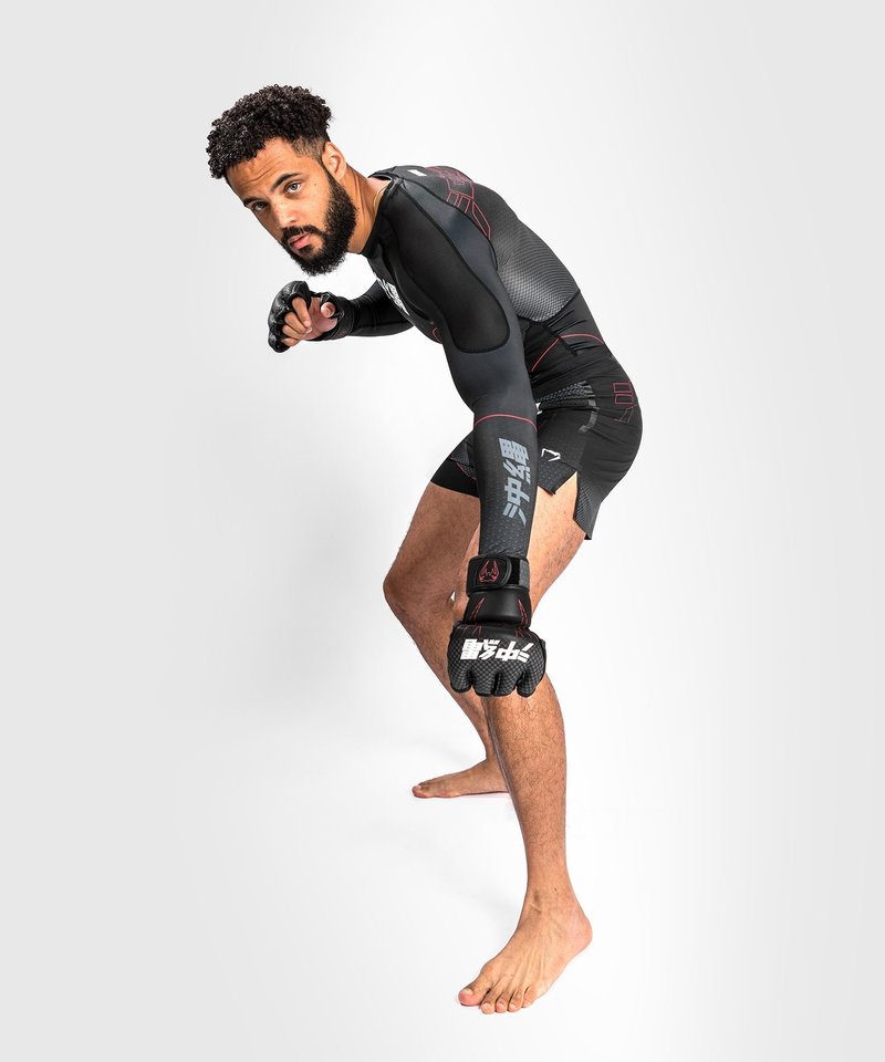 Venum Venum OKINAWA 3.0 Rash Guard L/A Schwarz Rot