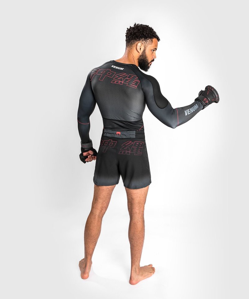 Venum Venum OKINAWA 3.0 Rash Guard L/A Schwarz Rot